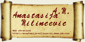 Anastasija Milinčević vizit kartica